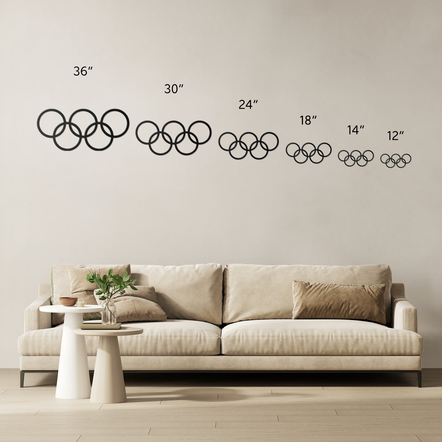 Olympic Rings - Custom Steel Wall Decor - Olympic Circles