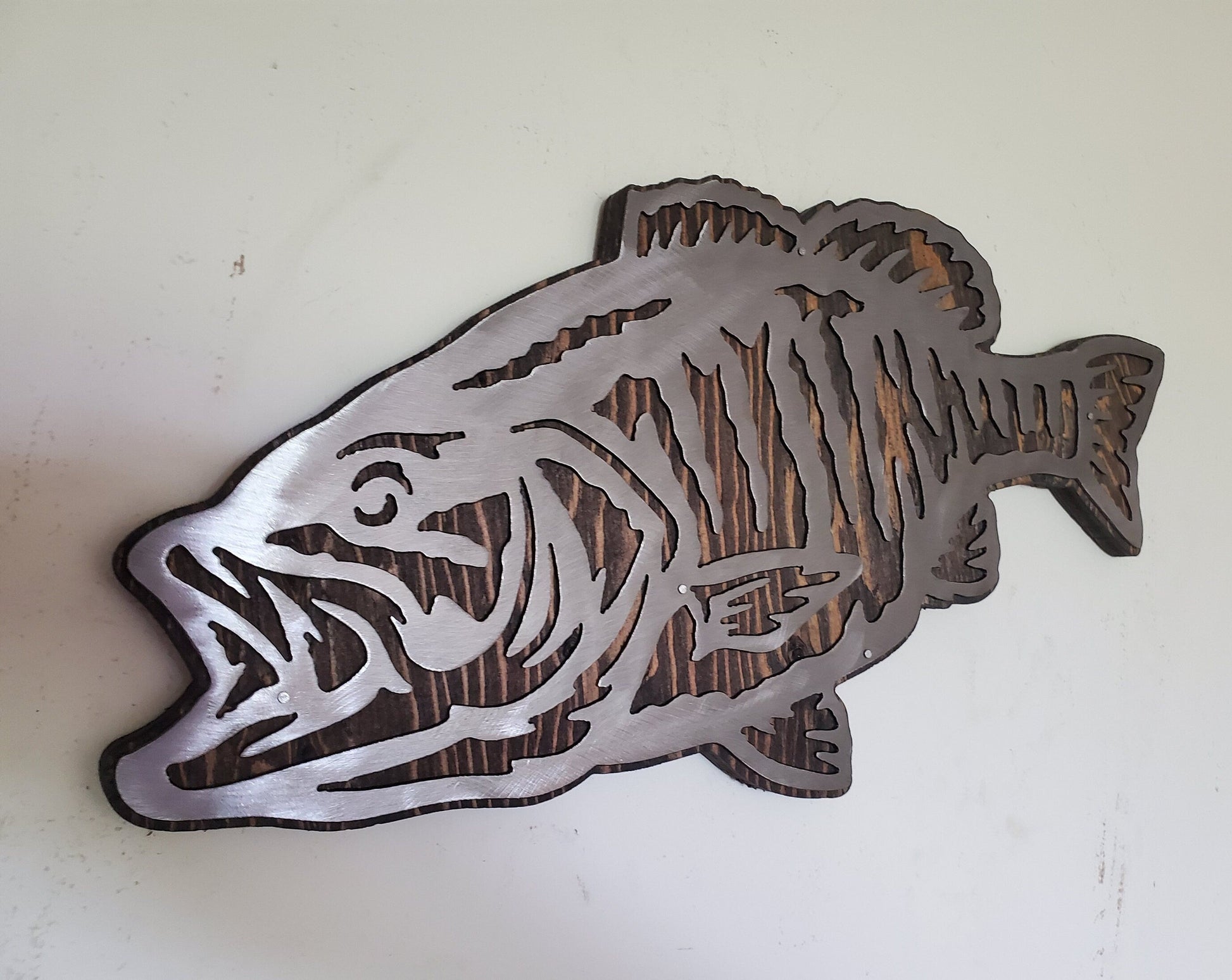 Large Mouth Bass Metal Art - Laser Cut Fish Decor – Beamish Metal