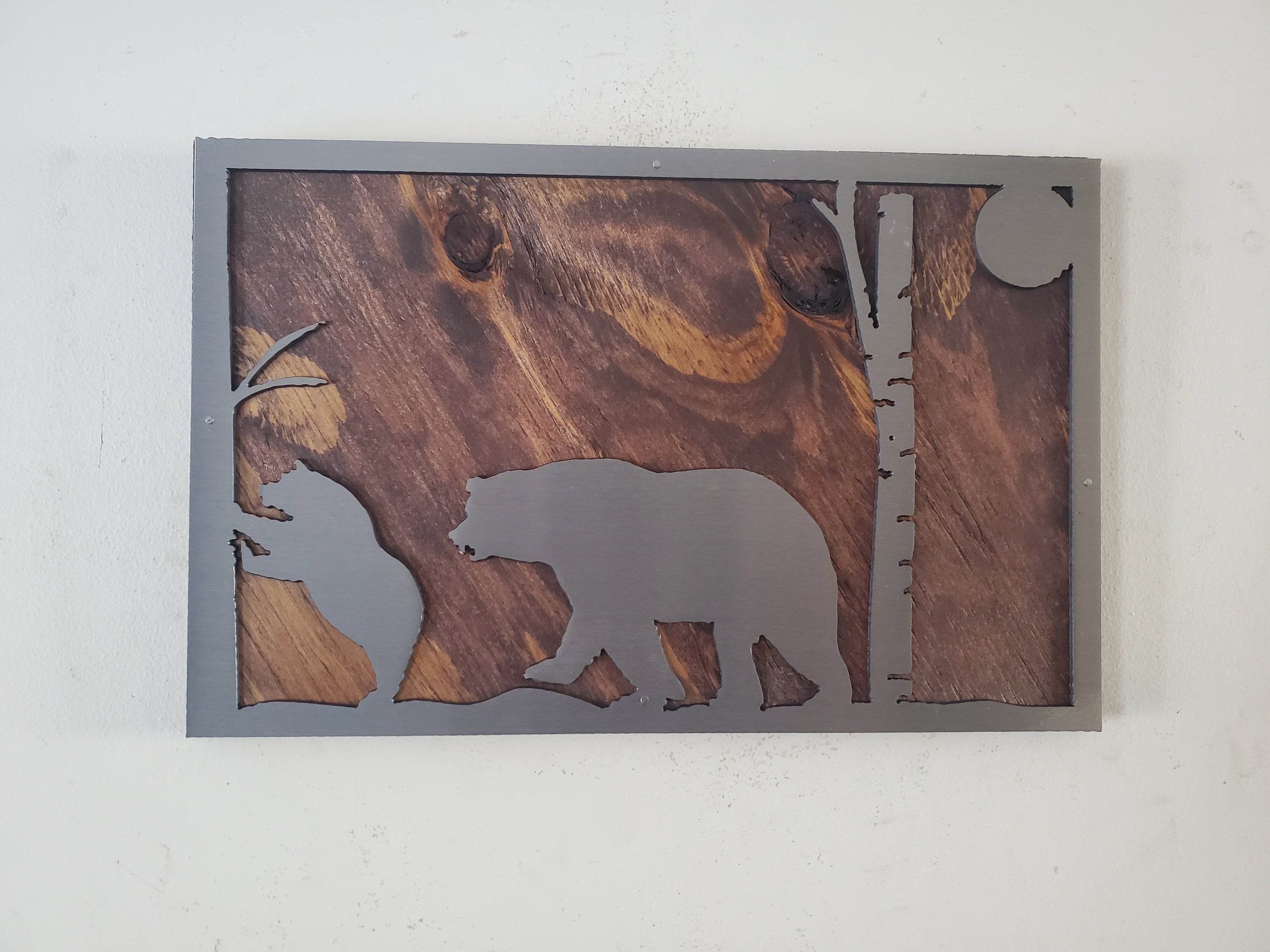 Bear online Scene Metal Wall Art